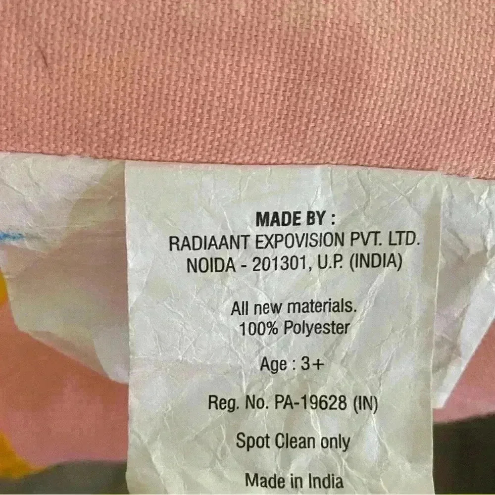 Pink Elephant Decorative Pillow embroidered​ - Picture 3 of 6